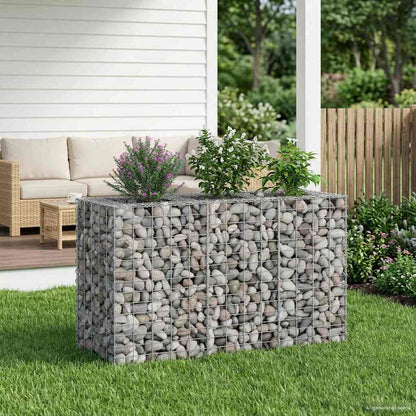 Gabionen Hochbeet Silber