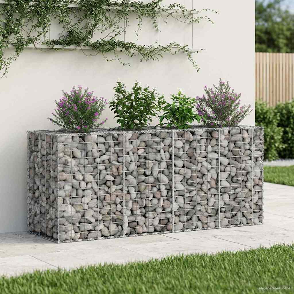 Gabionen Hochbeet Silber