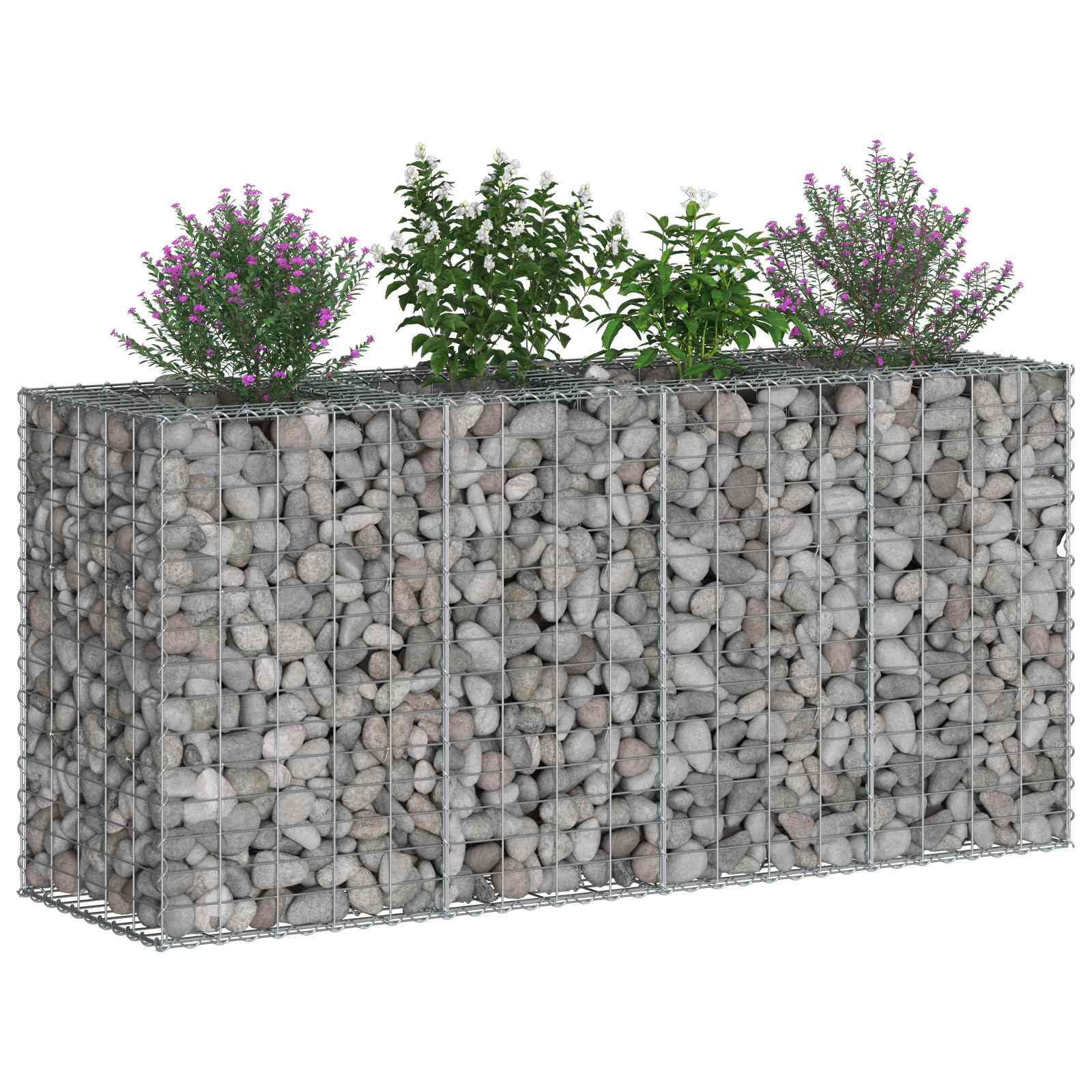 Gabionen Hochbeet Silber