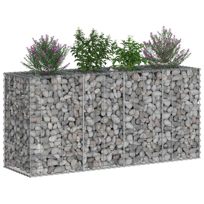 Gabionen Hochbeet Silber