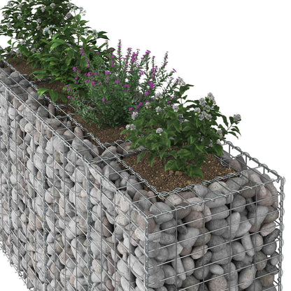Gabionen Hochbeet Silber