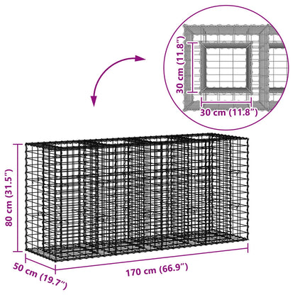 Gabionen Hochbeet Silber