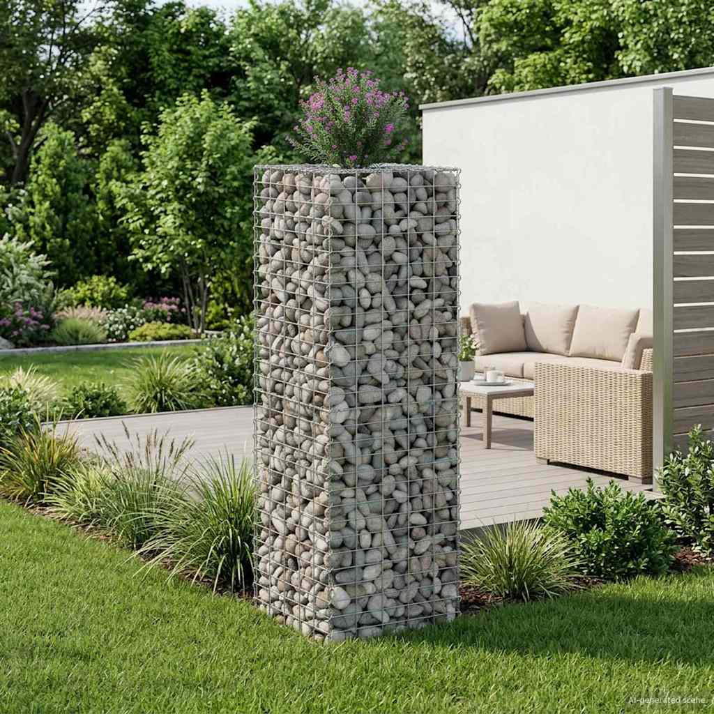 Gabionen Hochbeet Silber