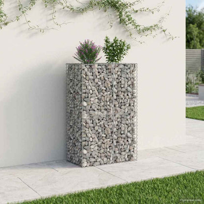 Gabionen Hochbeet Silber