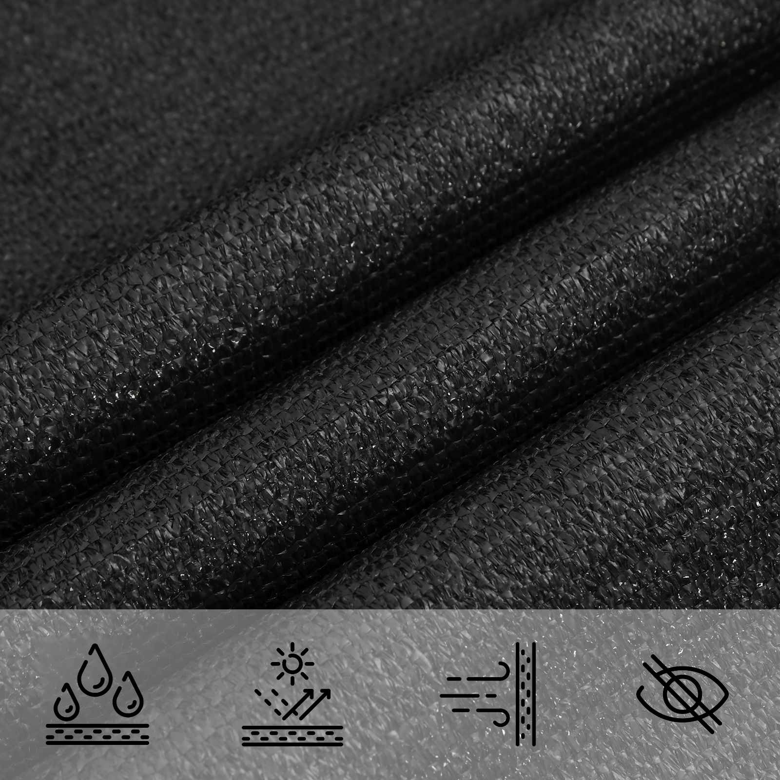 Sonnensegel Hdpe Schwarz