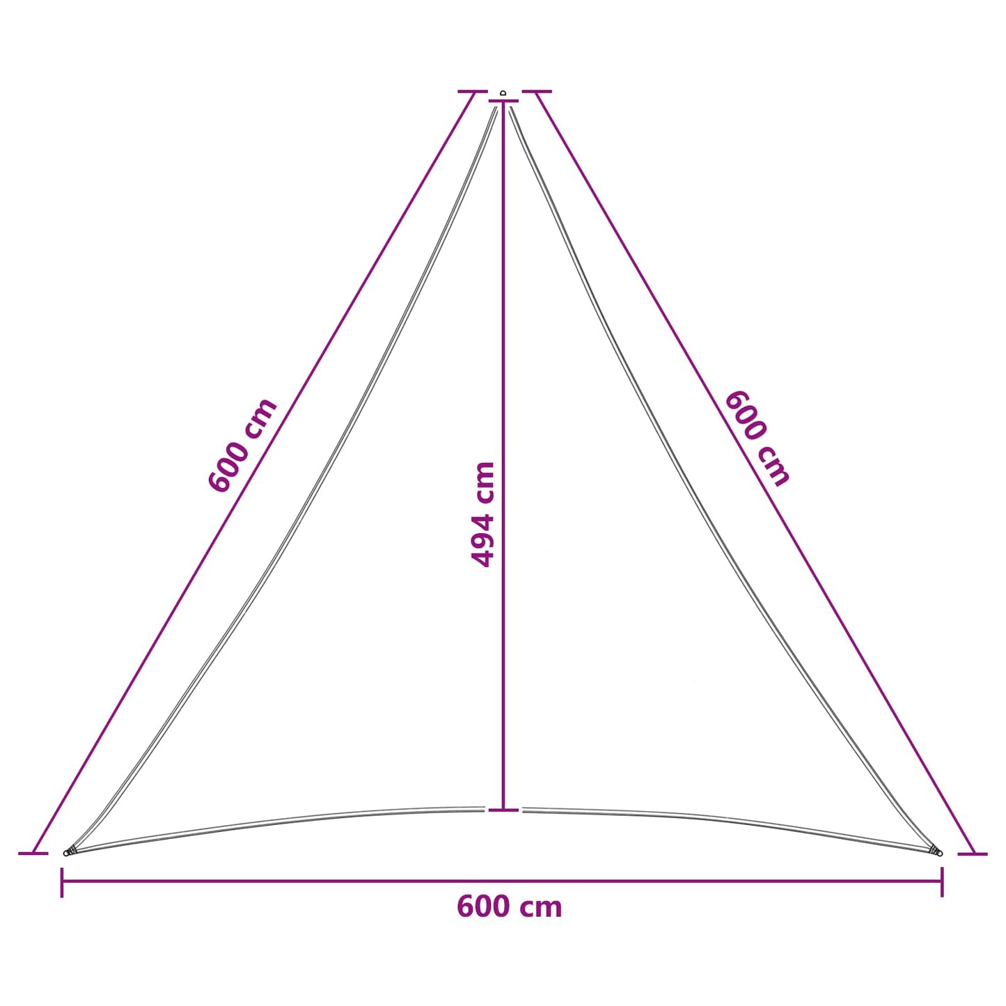 Sonnensegel Hdpe Anthrazit Und Weiß
