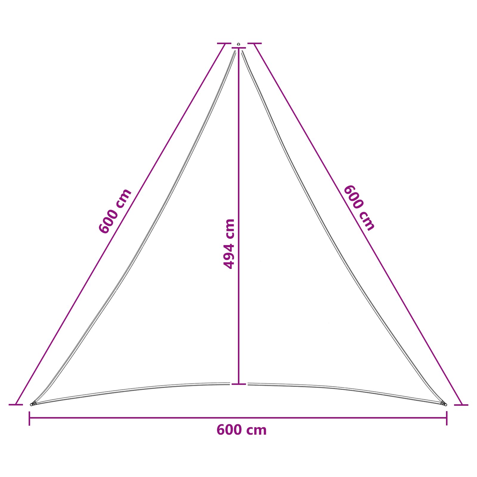 Sonnensegel Hdpe Anthrazit Und Weiß