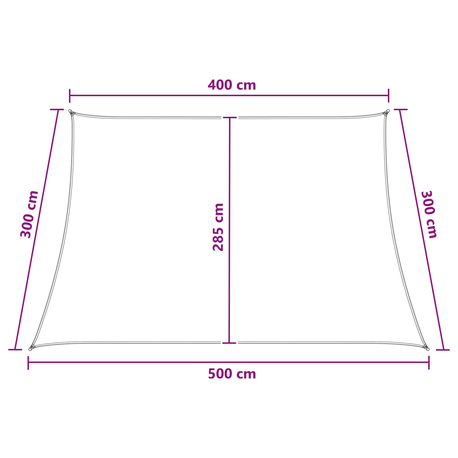 Sonnensegel 4 / 5 X 3 M Hdpe