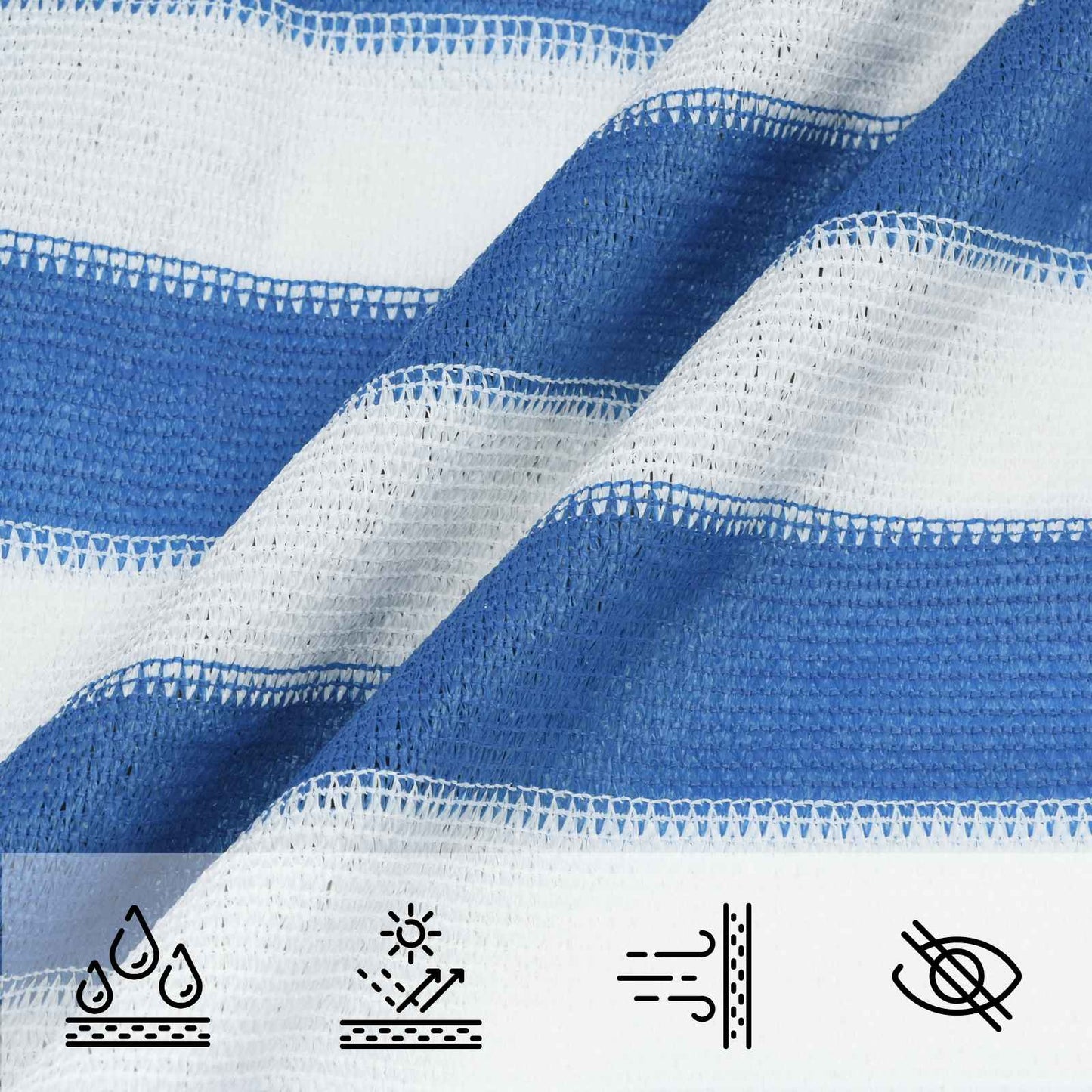 Sonnensegel Hdpe Blau Und Weiß
