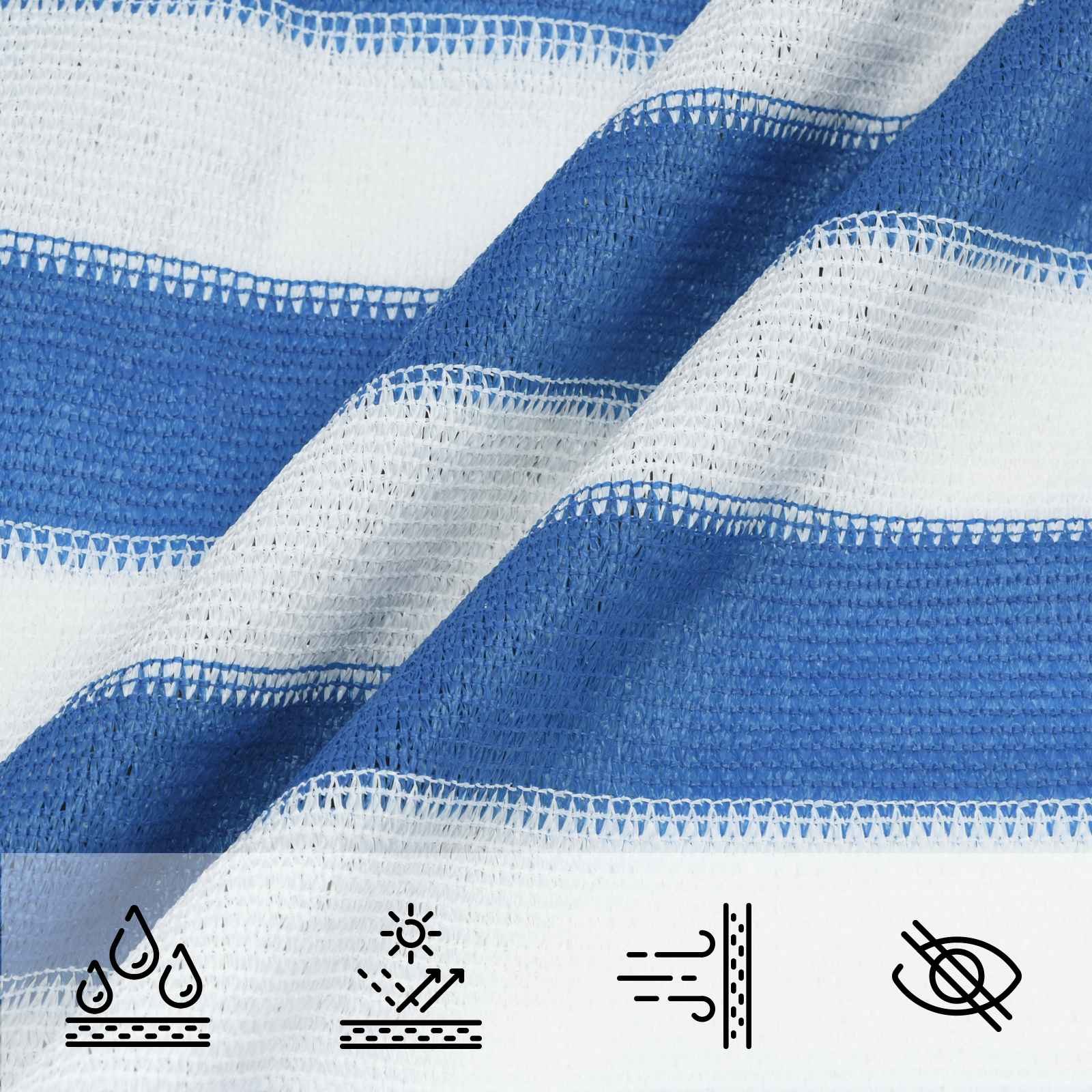 Sonnensegel Hdpe Blau Und Weiß