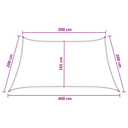 Sonnensegel 3 / 4 X 2 M Hdpe