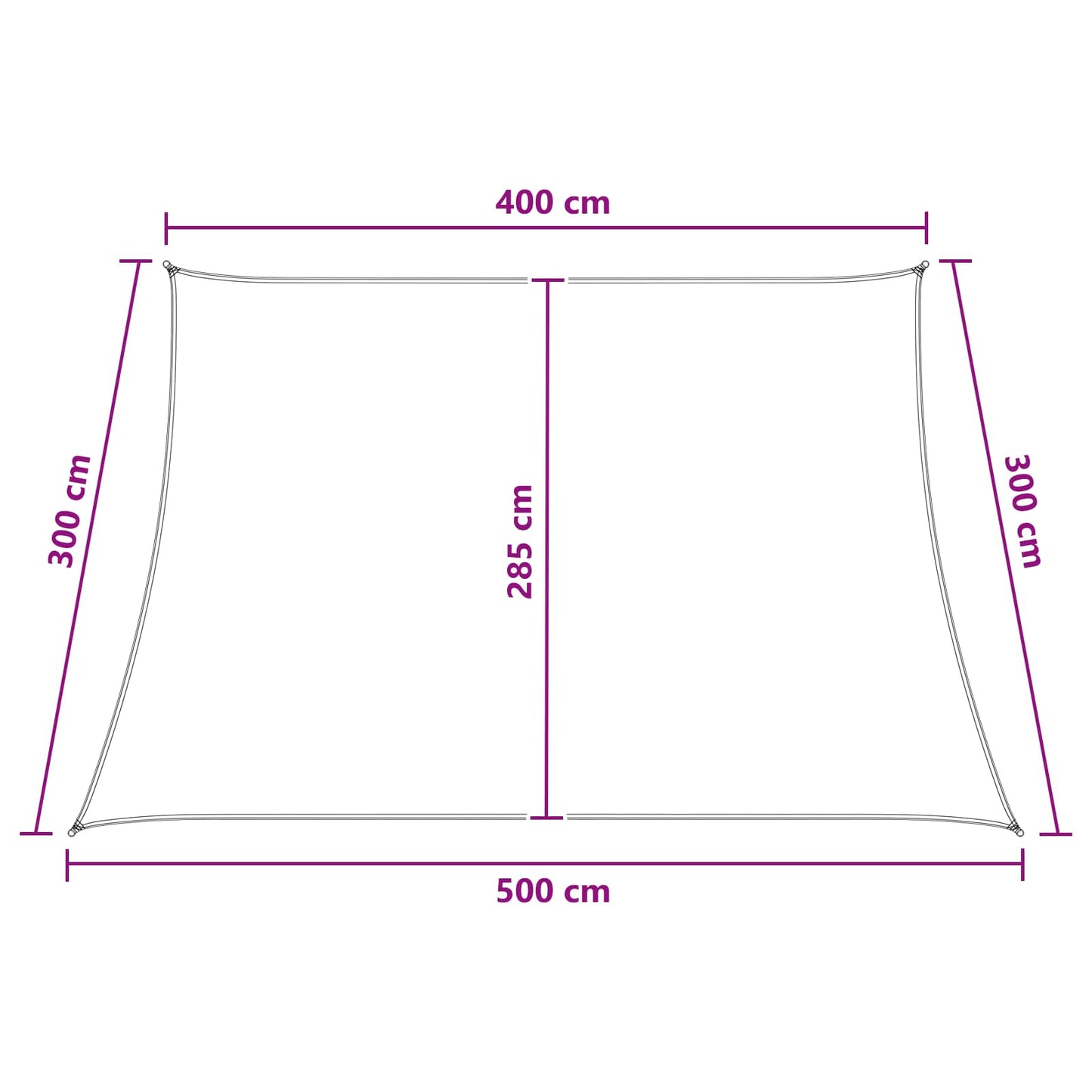 Sonnensegel 4 / 5 X 3 M Hdpe