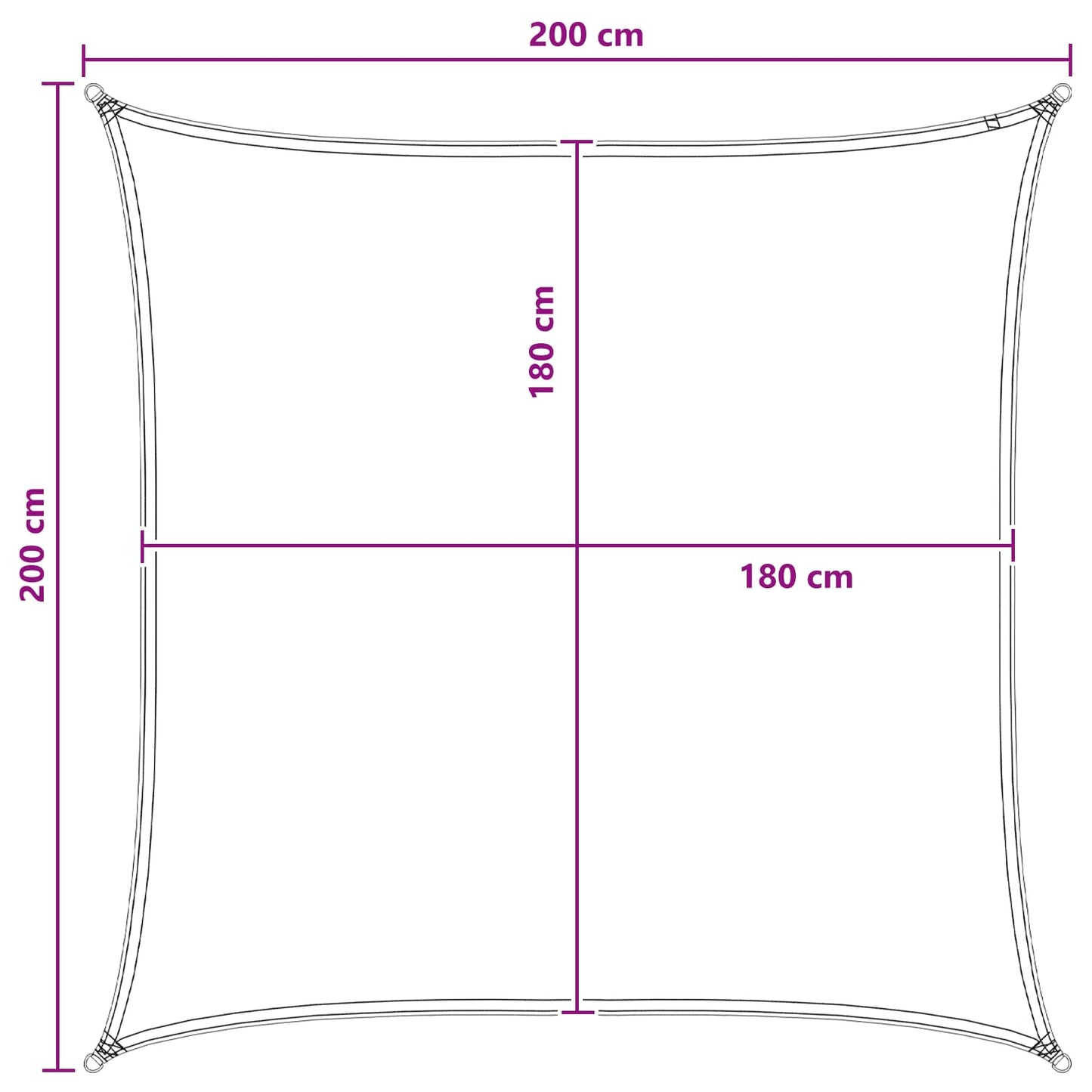 Sonnensegel Hdpe Hellgrau Und Weiß