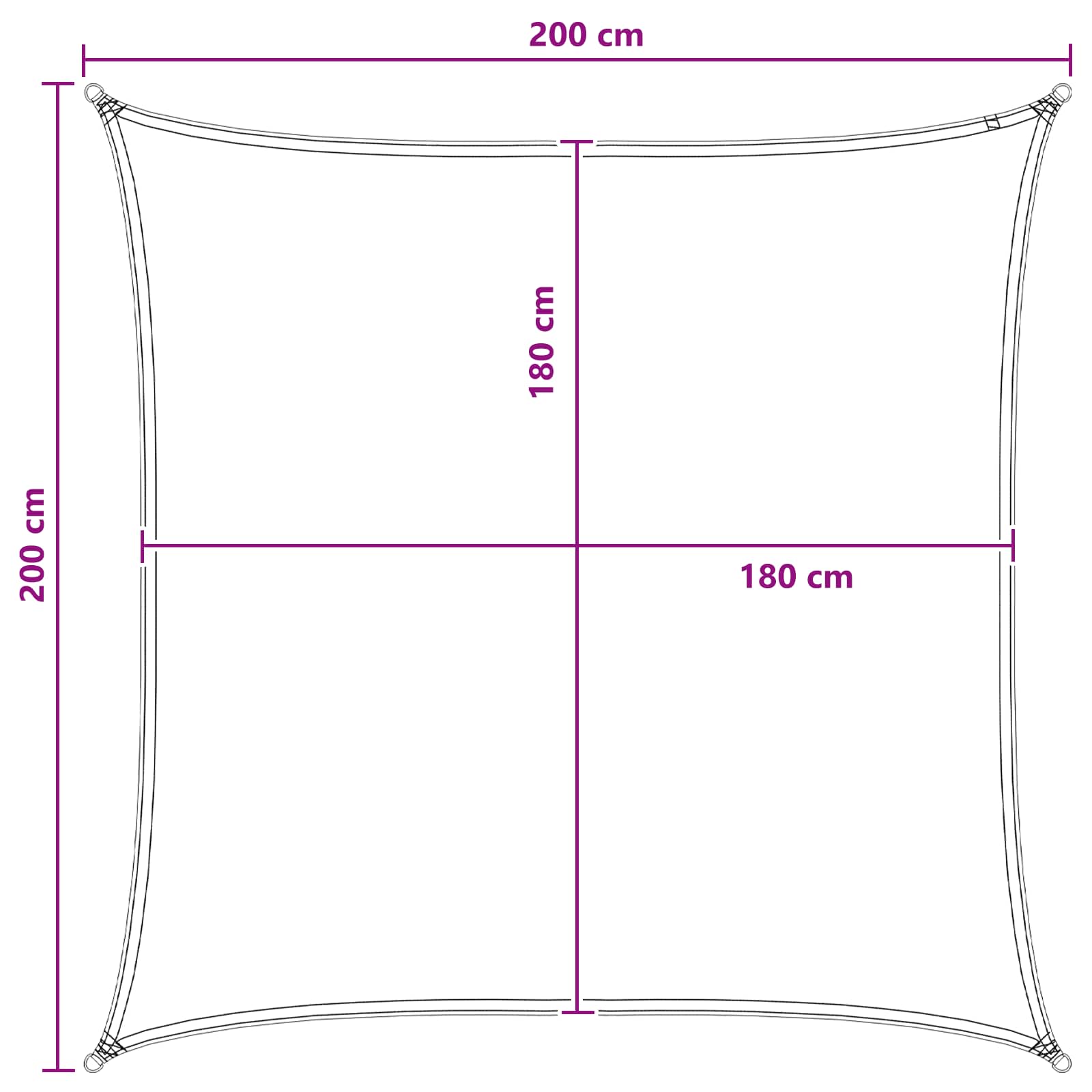 Sonnensegel Hdpe Hellgrau Und Weiß