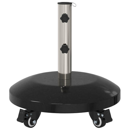 Granit-Sonnenschirmständer Mit Rollen Für 40-50 Mm Mast 29 Kg Schwarz