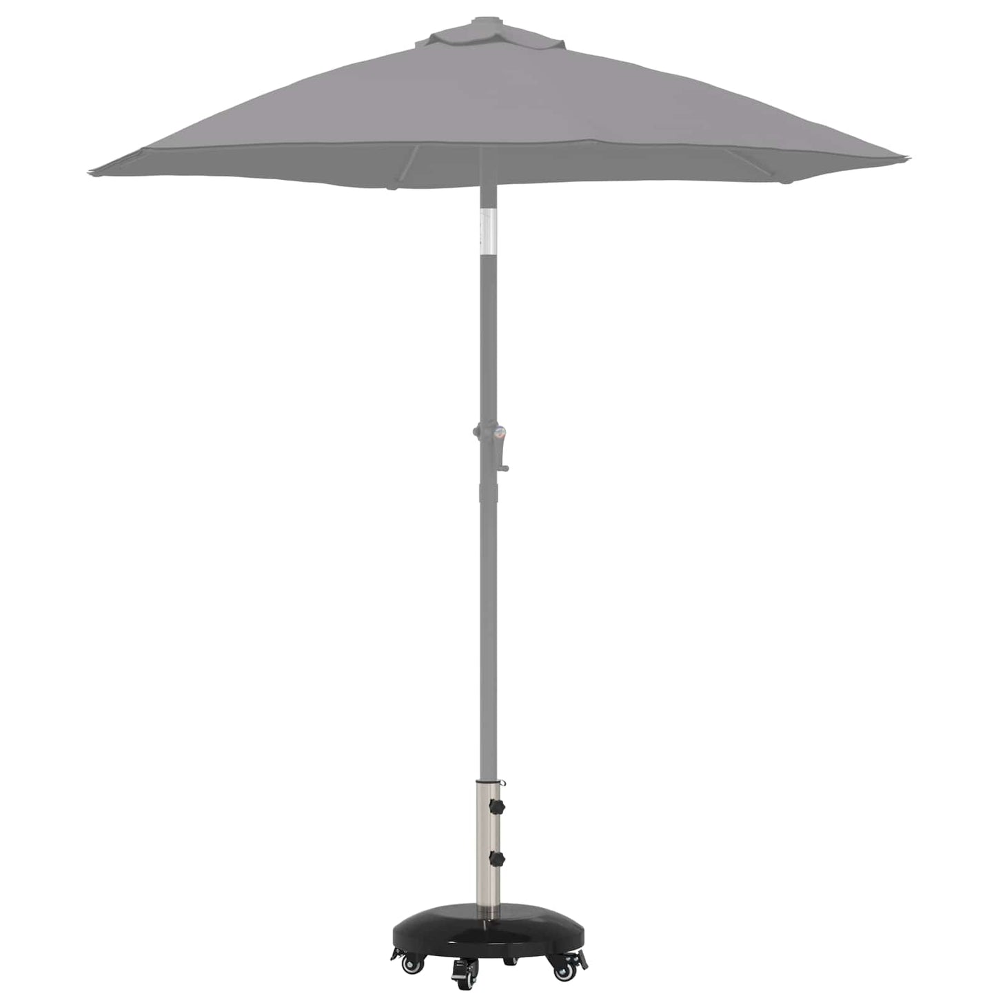 Granit-Sonnenschirmständer Mit Rollen Für 40-50 Mm Mast 29 Kg Schwarz