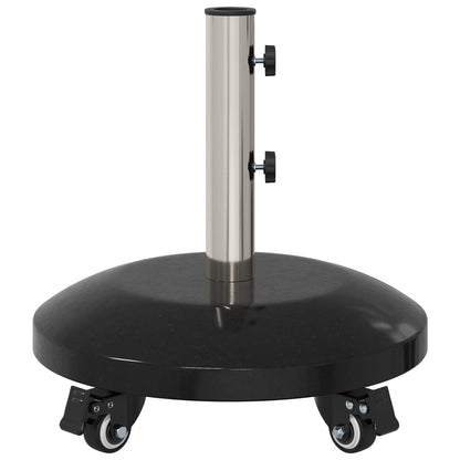 Granit-Sonnenschirmständer Mit Rollen Für 40-50 Mm Mast 29 Kg Schwarz