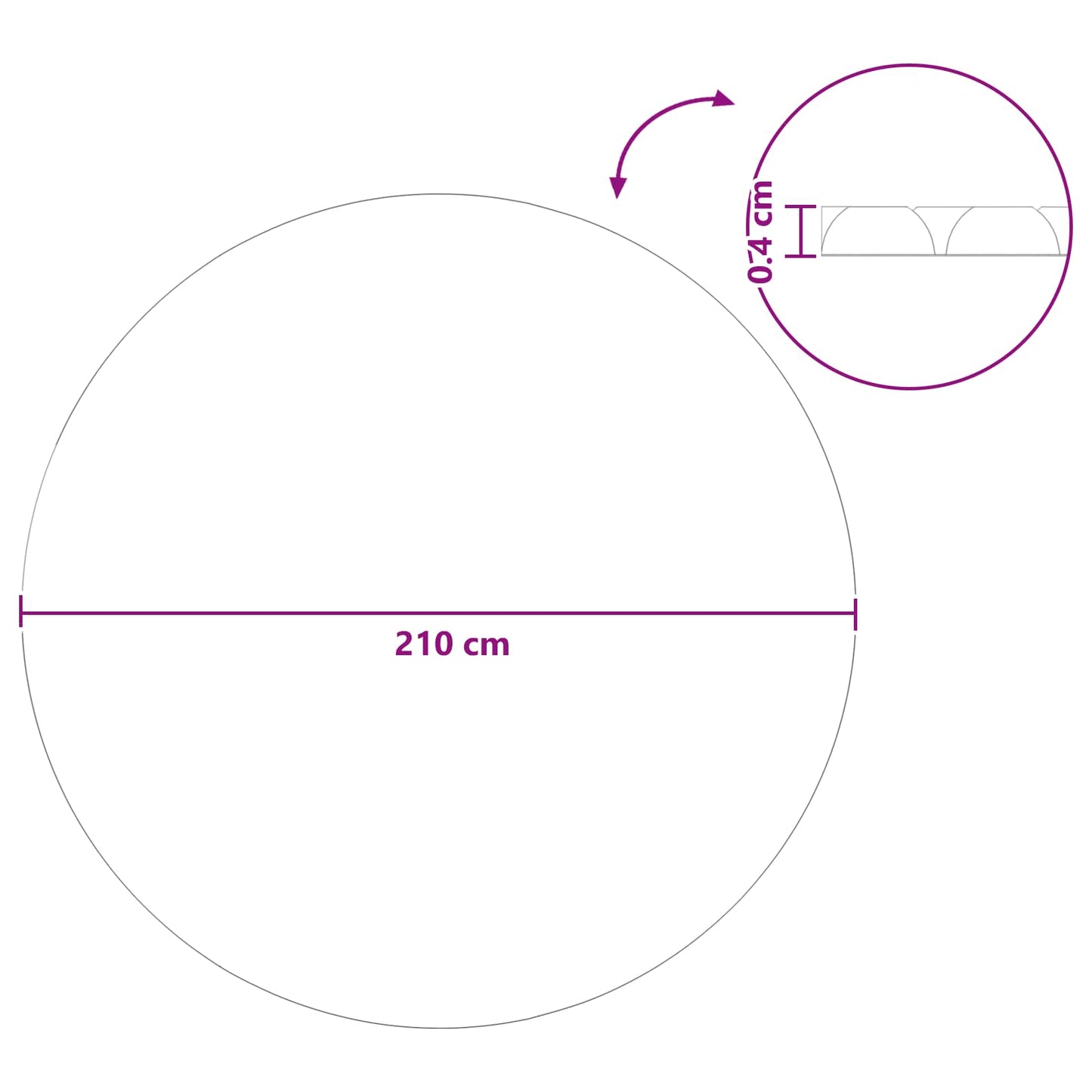 Solar Poolabdeckung Hochwertig 200 Μm Rund Pe
