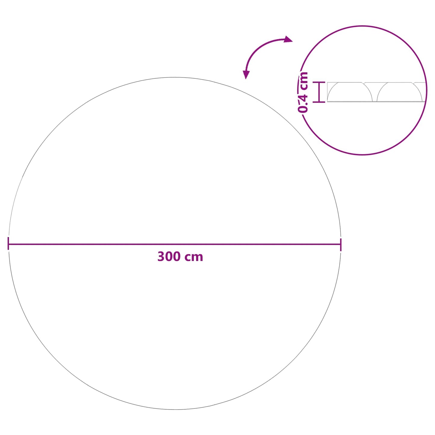 Solar Poolabdeckung Hochwertig 200 Μm Rund Pe