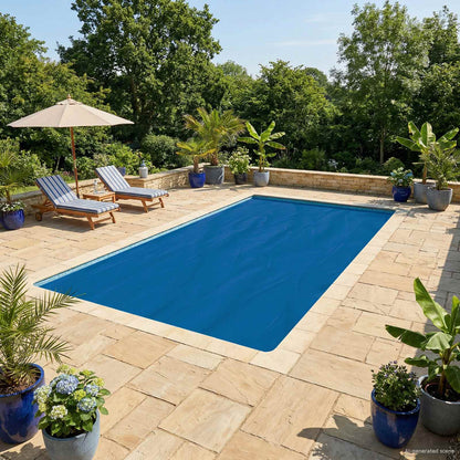 Solar Poolabdeckung Hochwertig 200 Μm Quadratisch Blau