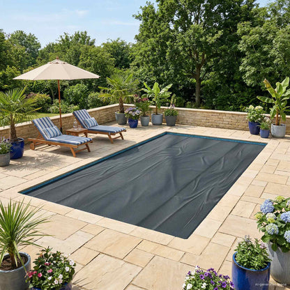 Treibende Pool Solarfolie Rechtecking 10 X 5M Pools, Schwarz