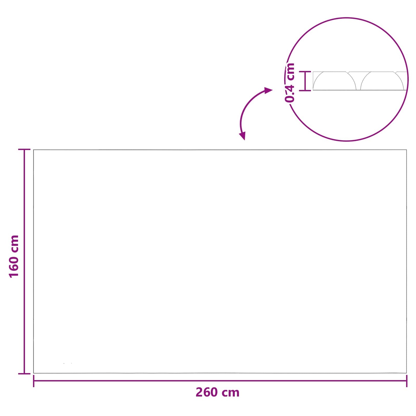 Sonnendeck Für Pools Extra Schwer 400 Μm Schwarz Und Blau