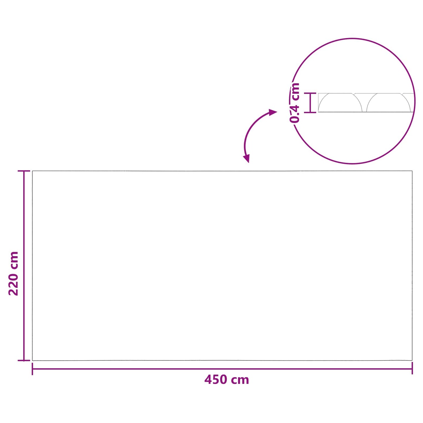 Sonnendeck Für Pools Extra Schwer , 400 Μm Schwarz Und Blau
