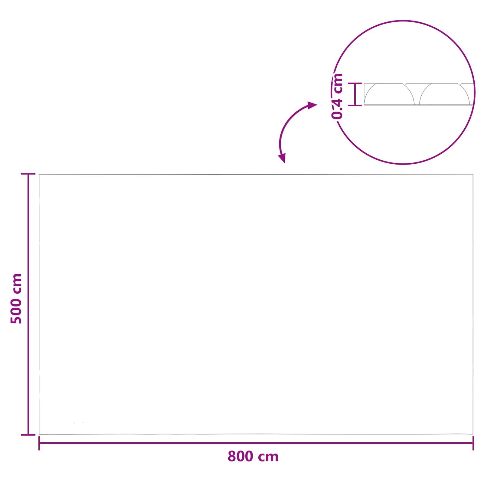 Sonnendeck Für Pools Extra Schwer , 400 Μm Schwarz Und Blau