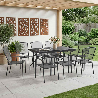 Garten Essgruppe 9 Pcs Anthrazit 212 X 90 X 76 Cm