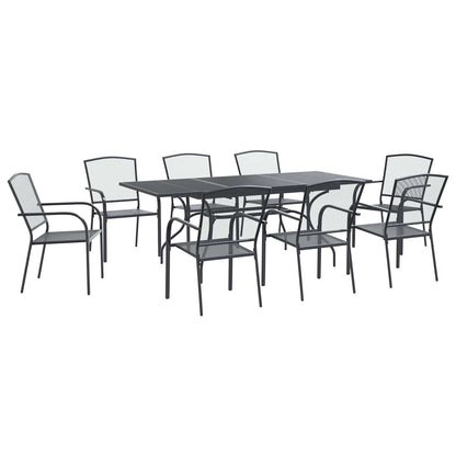 Garten Essgruppe 9 Pcs Anthrazit 212 X 90 X 76 Cm
