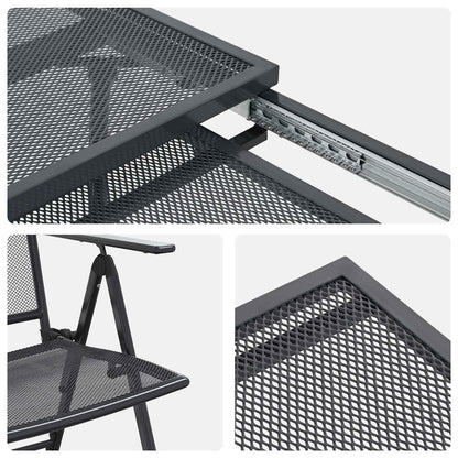 Garten Essgruppe 9 Pcs Anthrazit 212 X 90 X 76 Cm