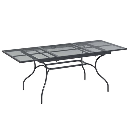 Garten Essgruppe 9 Pcs Anthrazit 212 X 90 X 76 Cm