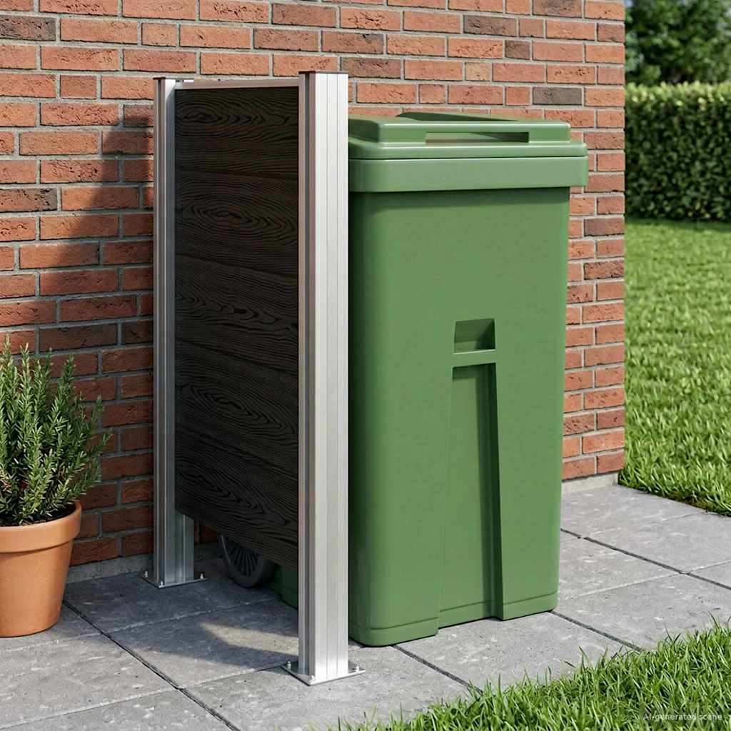 Mülltonnenzaun 85 X 85 X 115 Cm Aluminium Und Wpc