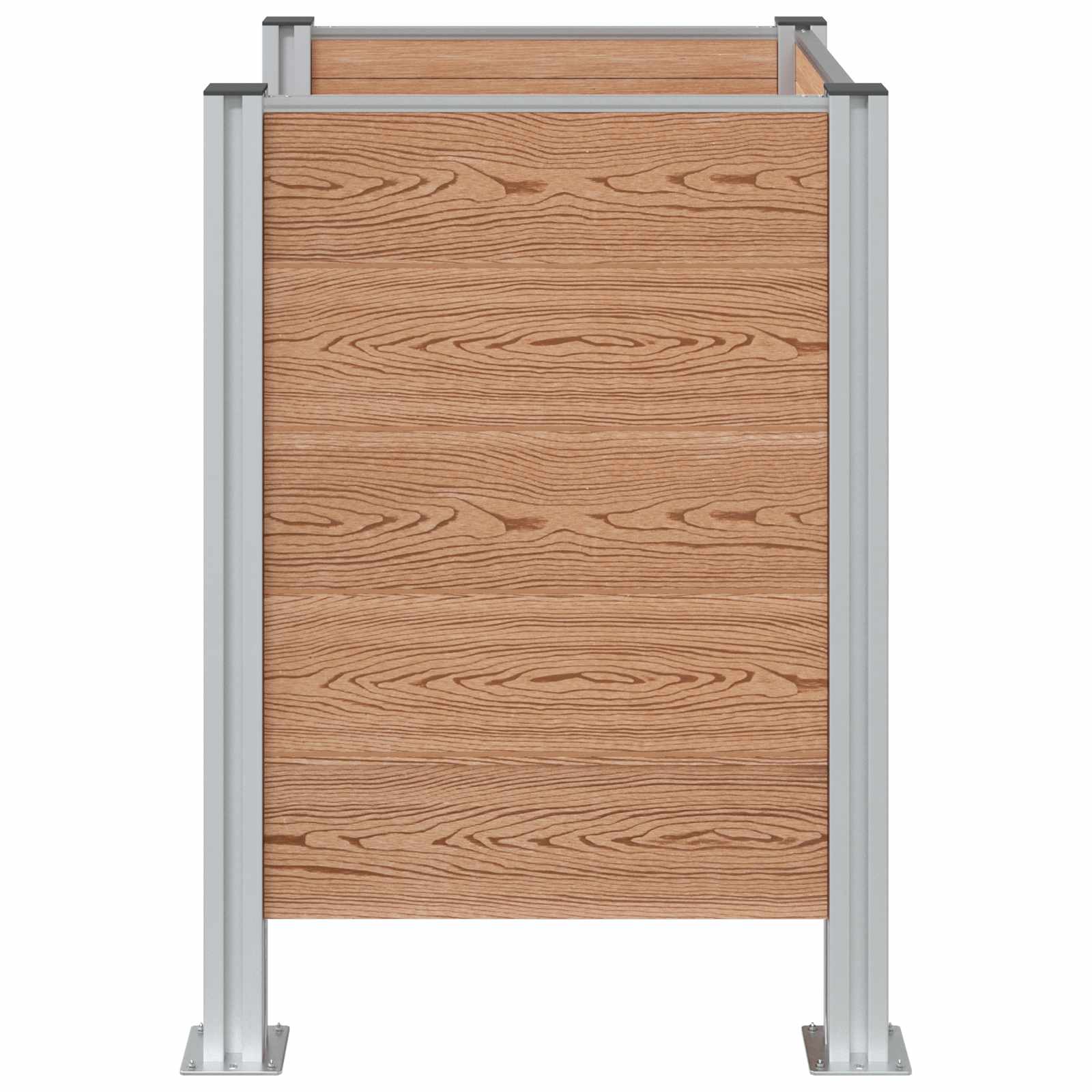Mülltonnenzaun 85 X 85 X 115 Cm Aluminium Und Wpc