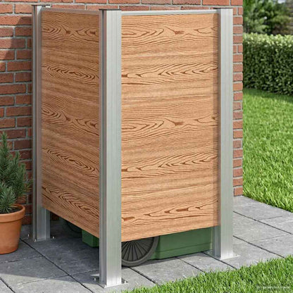 Mülltonnenzaun 85 X 85 X 115 Cm Aluminium Und Wpc