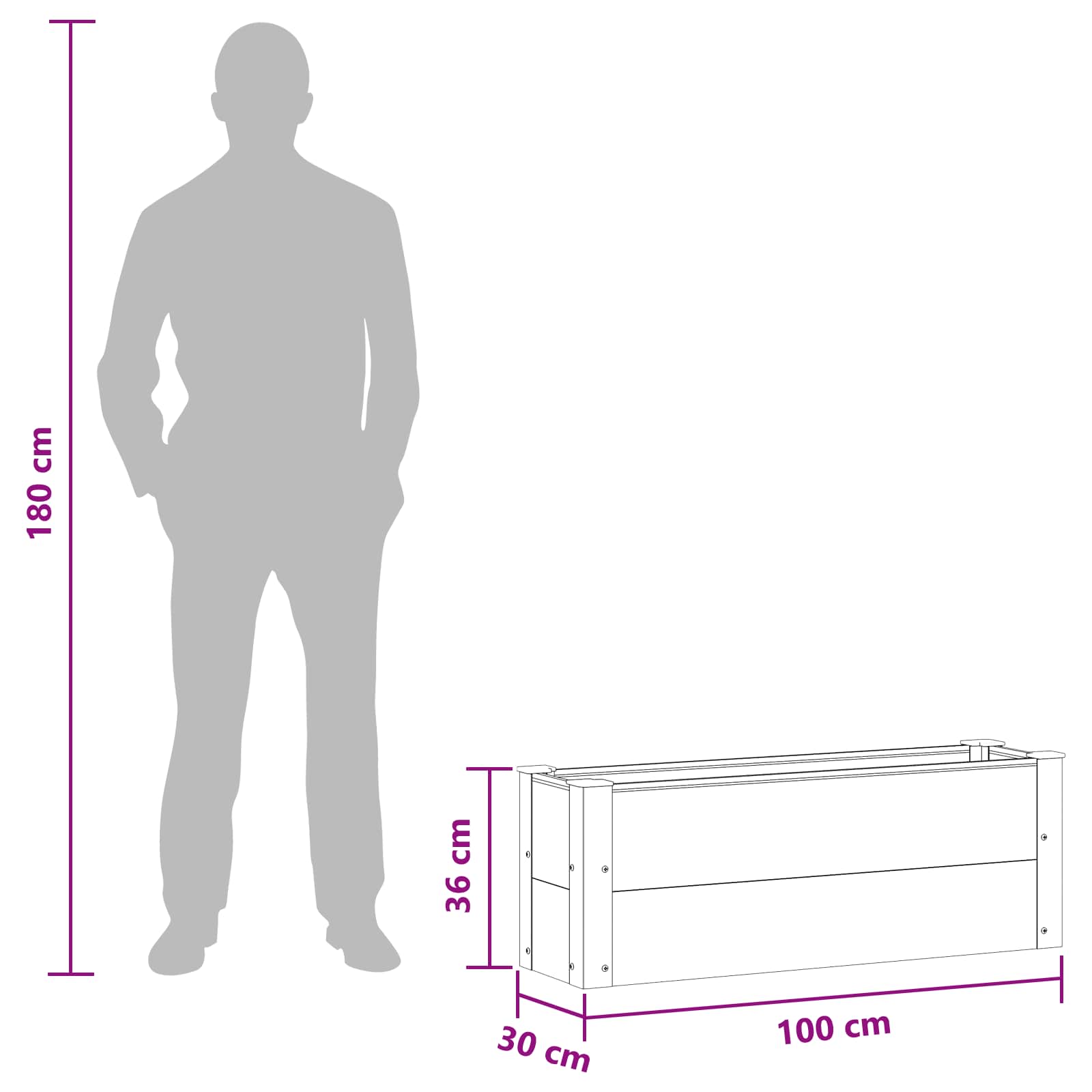 Hochbeet 100 X 30 36 Cm