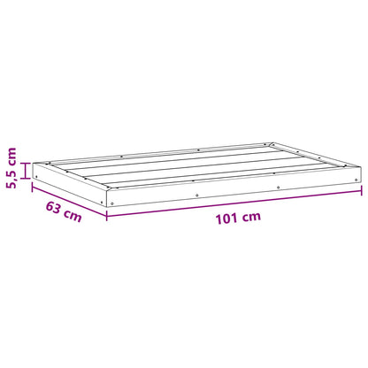 Duschsockelplatte Schwarz 101 X 63 X 5,5 Cm Wpc