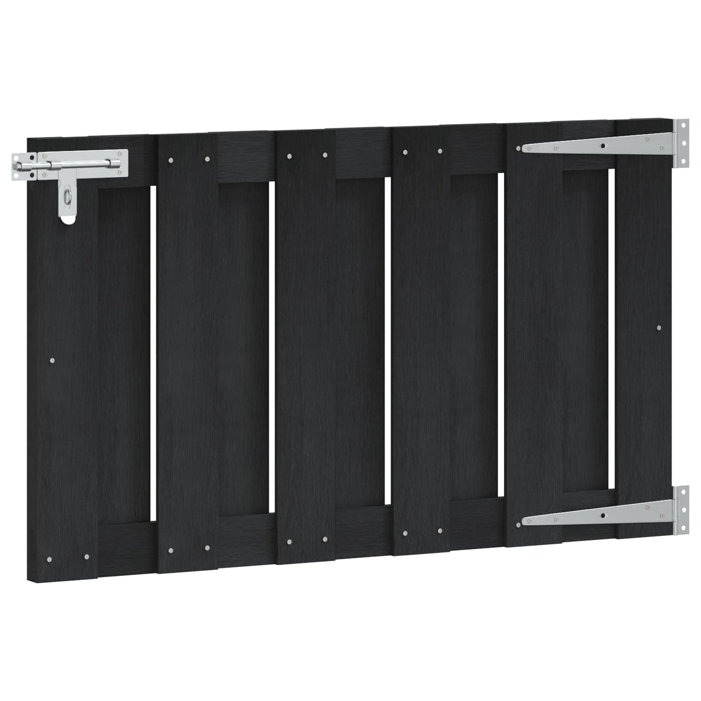 Gartentor 100 X 60 Cm Wpc Und Aluminium Schwarz