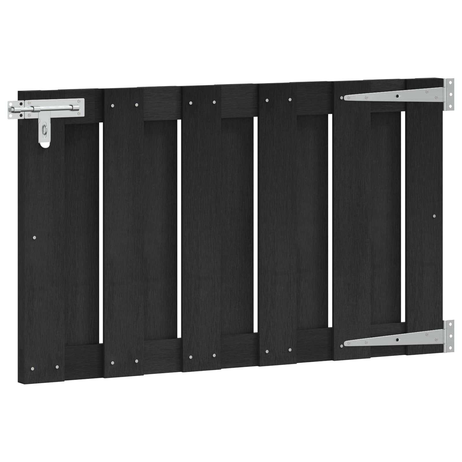 Gartentor 100 X 60 Cm Wpc Und Aluminium Schwarz