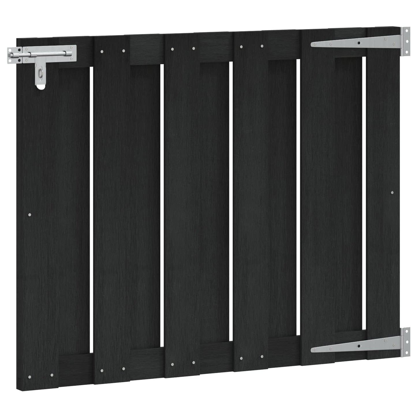Gartentor 100 X 80 Cm Wpc Und Aluminium Schwarz