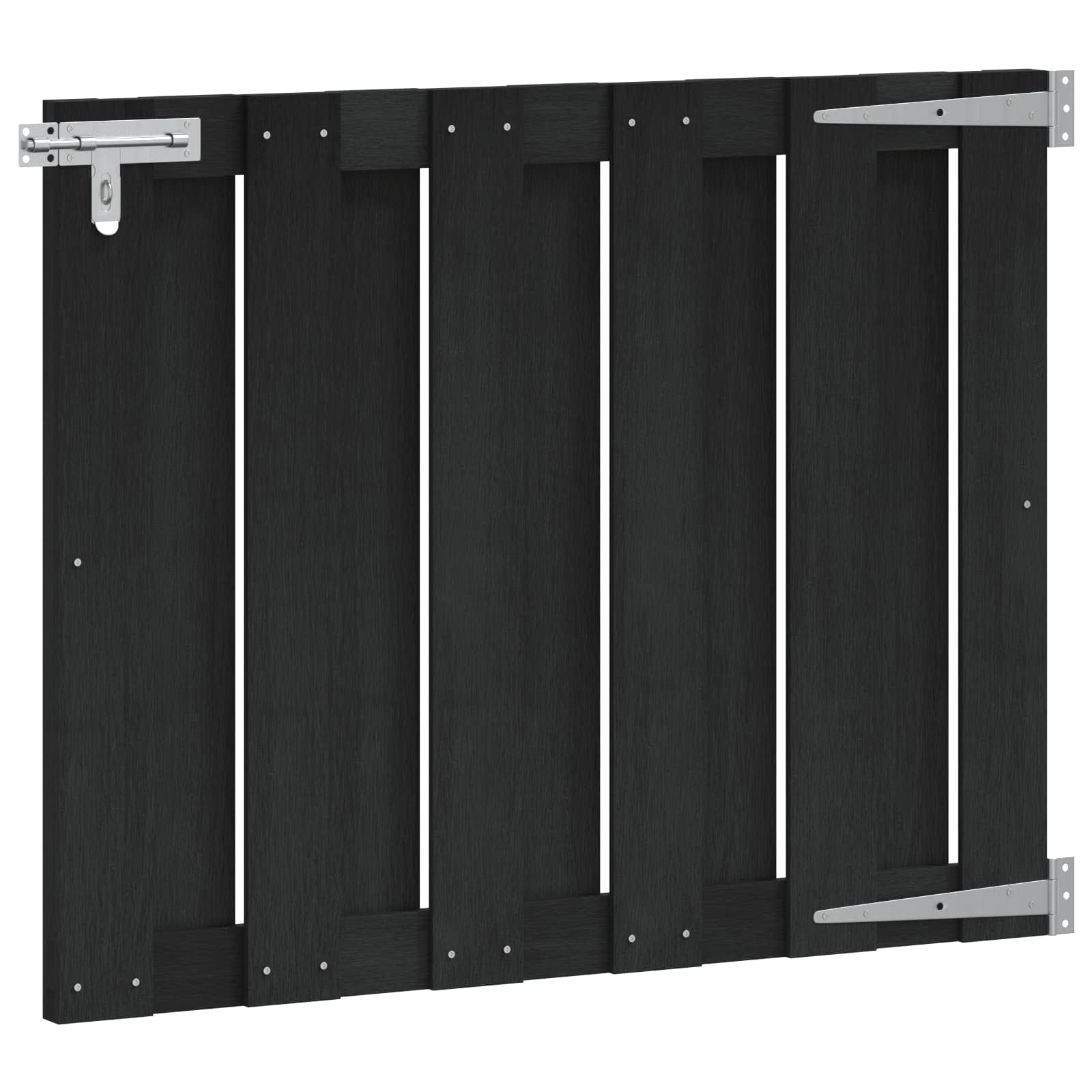 Gartentor 100 X 80 Cm Wpc Und Aluminium Schwarz
