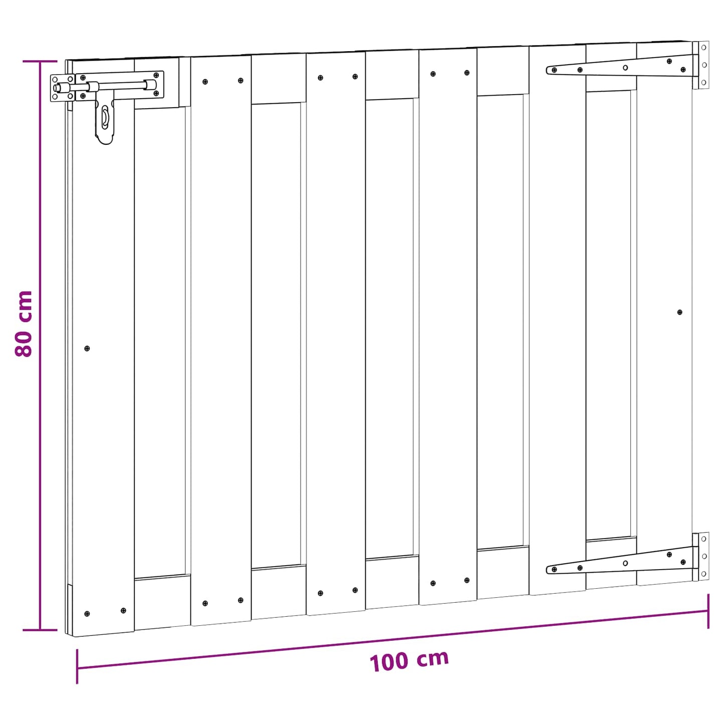 Gartentor 100 X 80 Cm Wpc Und Aluminium Schwarz