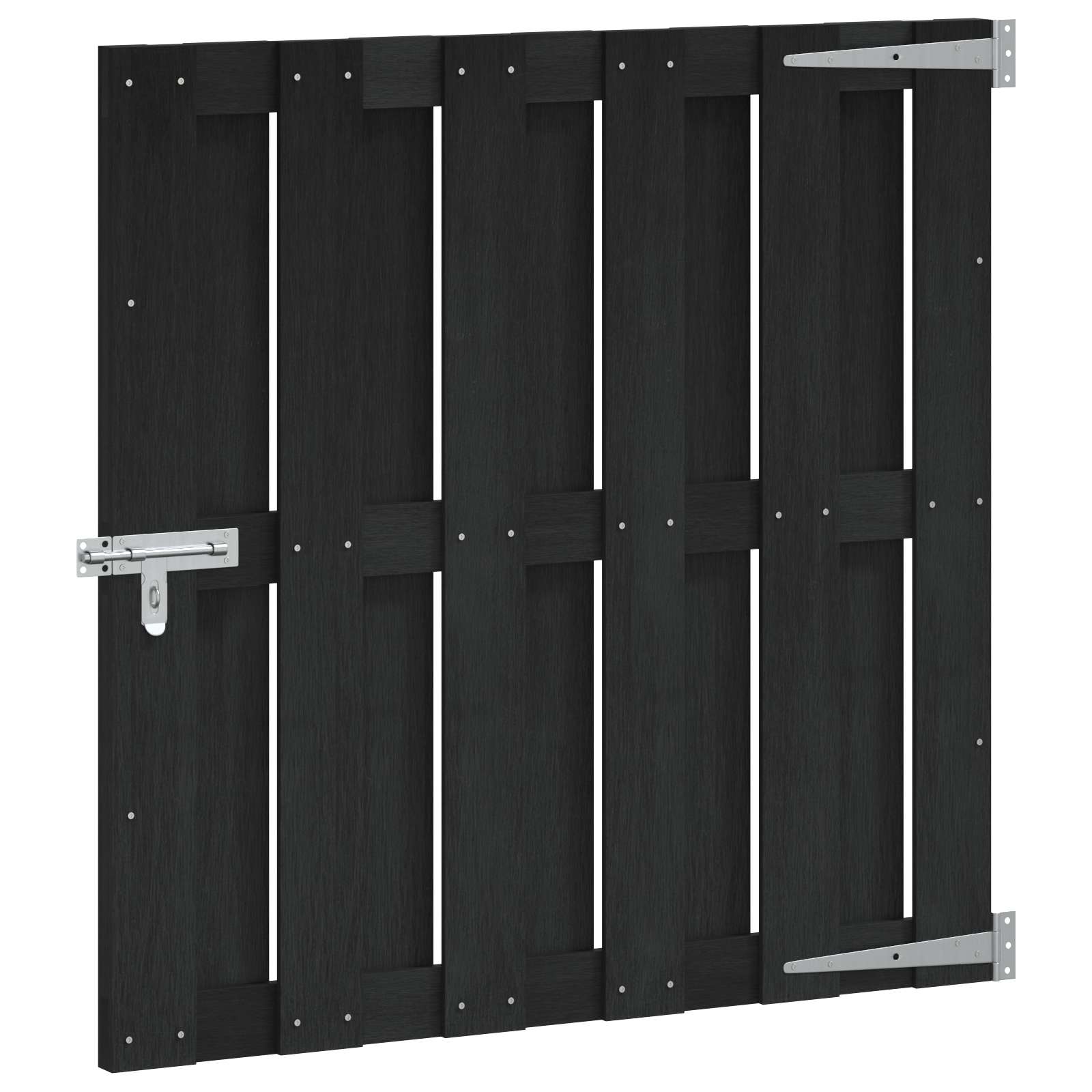 Gartentor 100 X 100 Cm Wpc Und Aluminium Schwarz