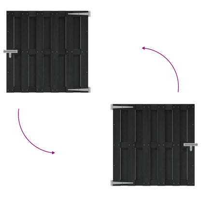 Gartentor 100 X 100 Cm Wpc Und Aluminium Schwarz