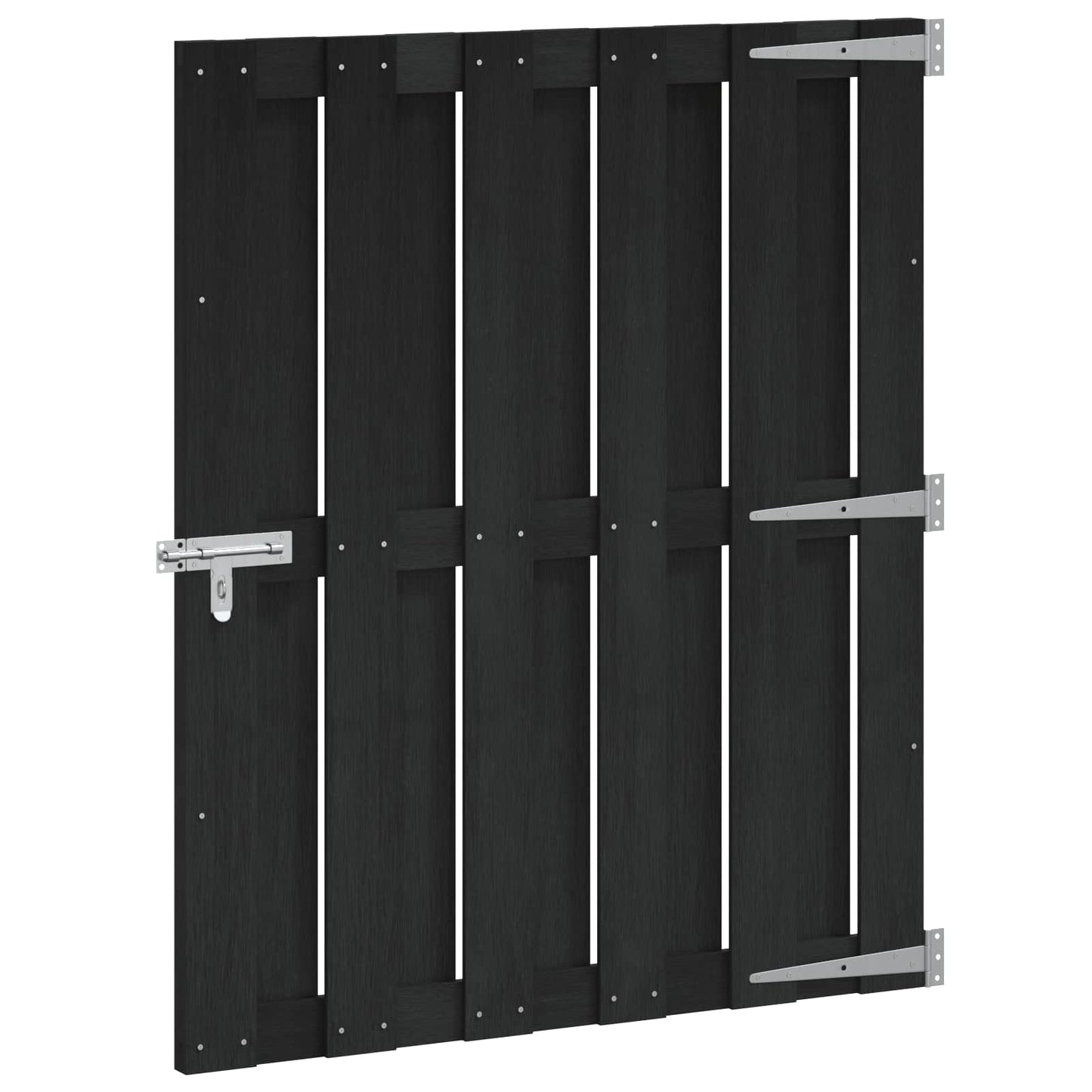 Gartentor 100 X 112 Cm Wpc Und Aluminium Schwarz
