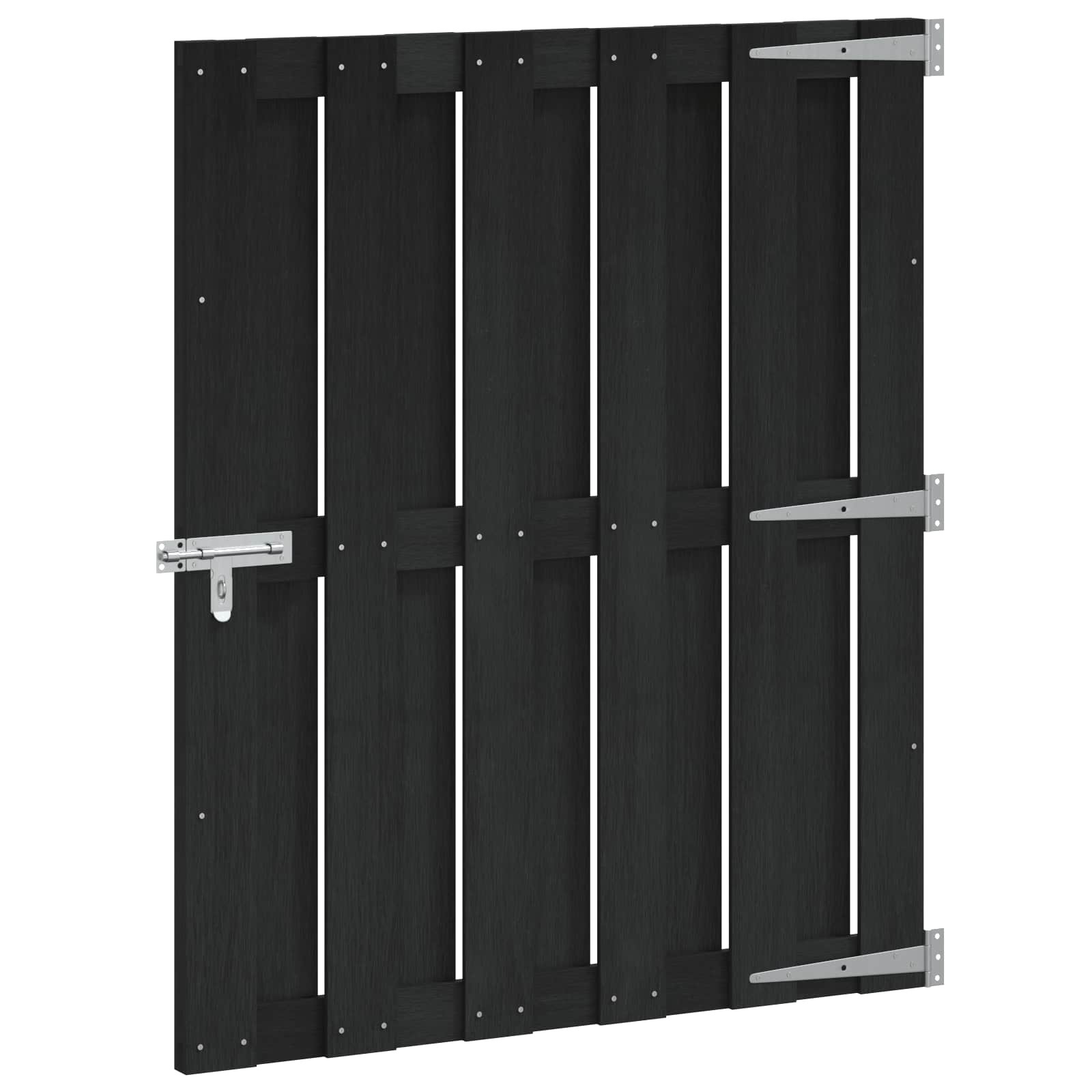 Gartentor 100 X 112 Cm Wpc Und Aluminium Schwarz