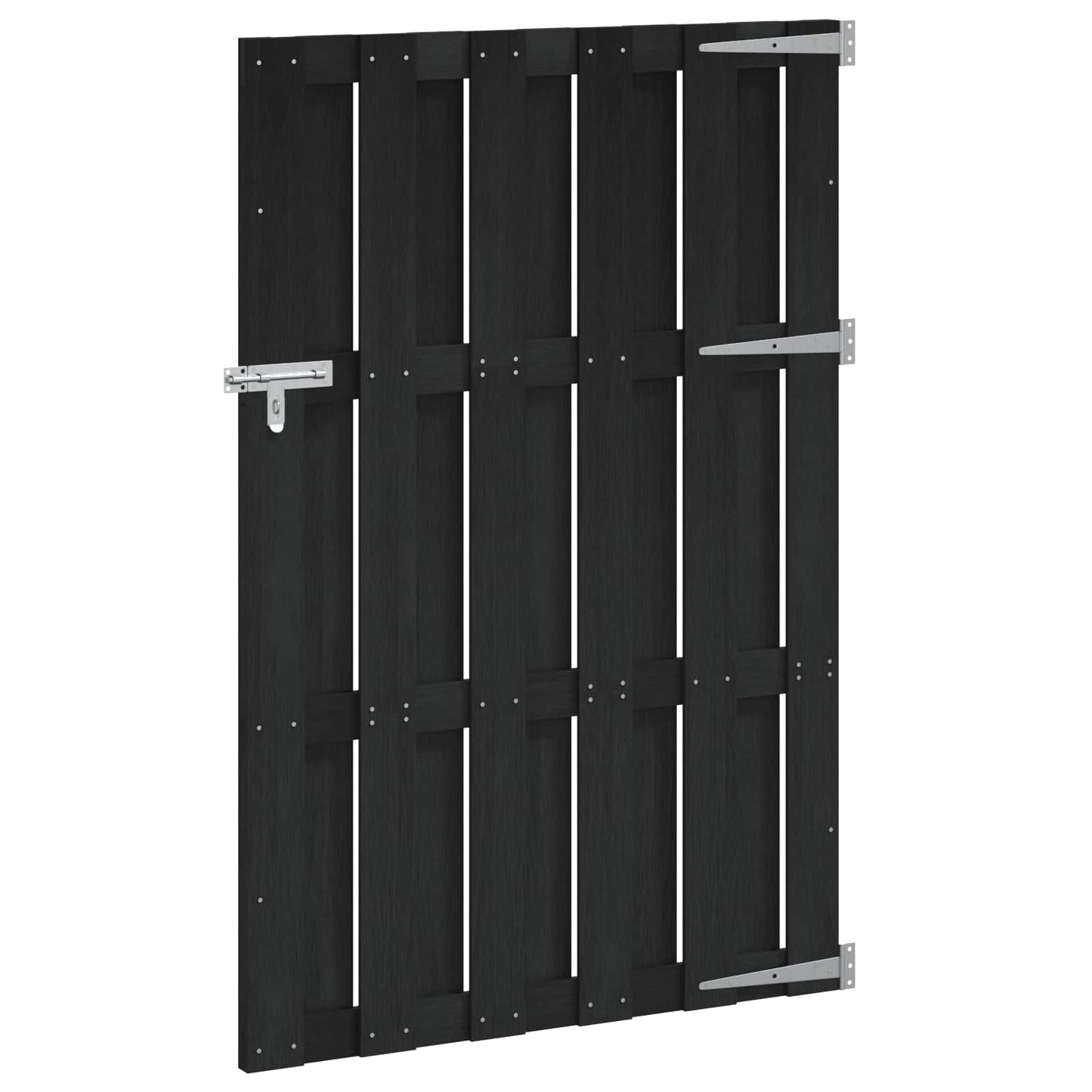 Gartentor 100 X 150 Cm Wpc Und Aluminium Schwarz