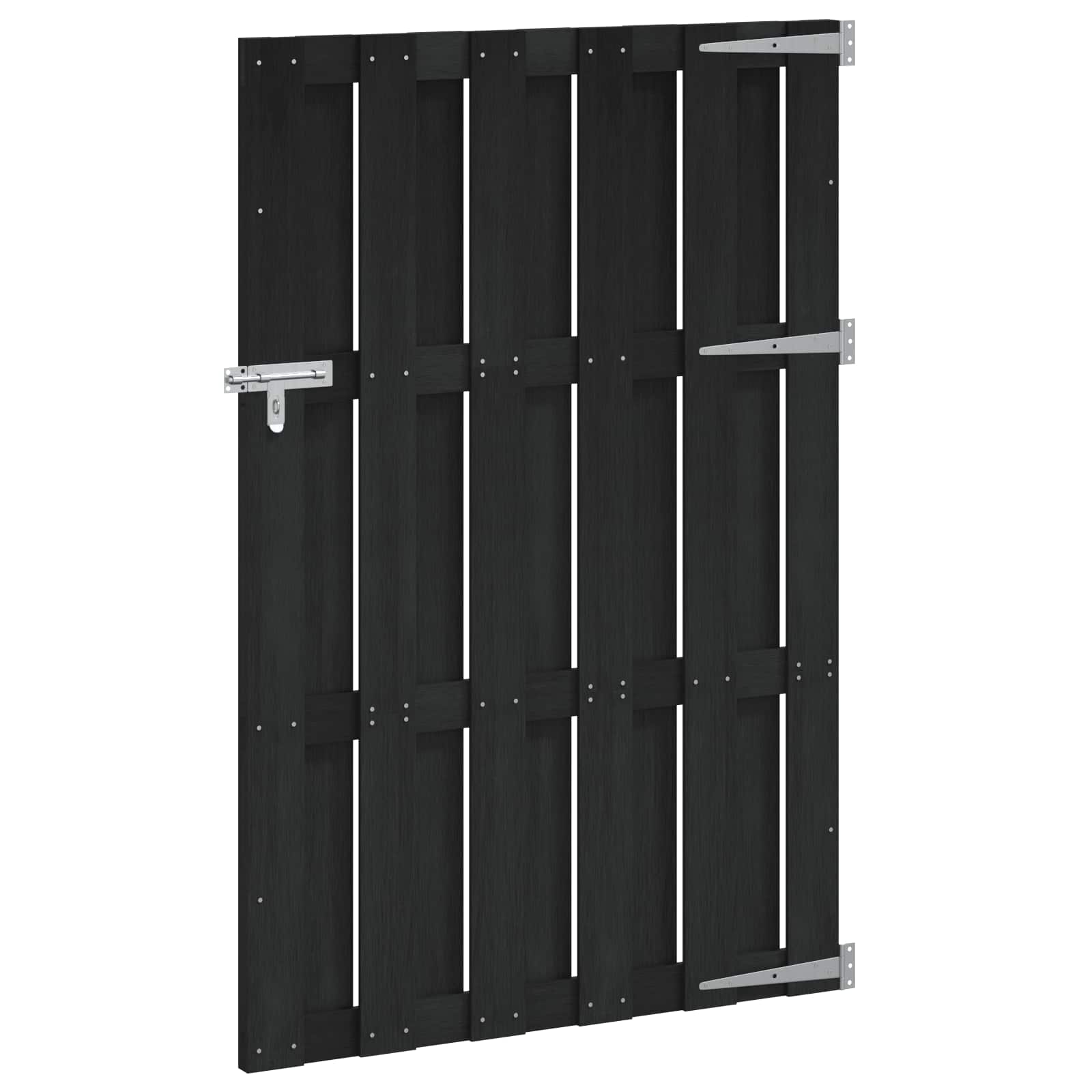 Gartentor 100 X 150 Cm Wpc Und Aluminium Schwarz