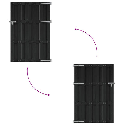 Gartentor 100 X 150 Cm Wpc Und Aluminium Schwarz