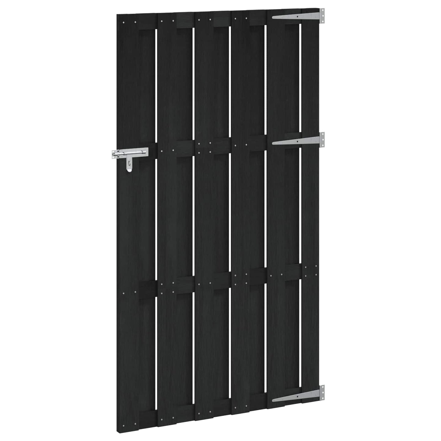 Gartentor 100 X 180 Cm Wpc Und Aluminium Schwarz